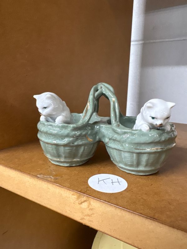 Two cats in basket