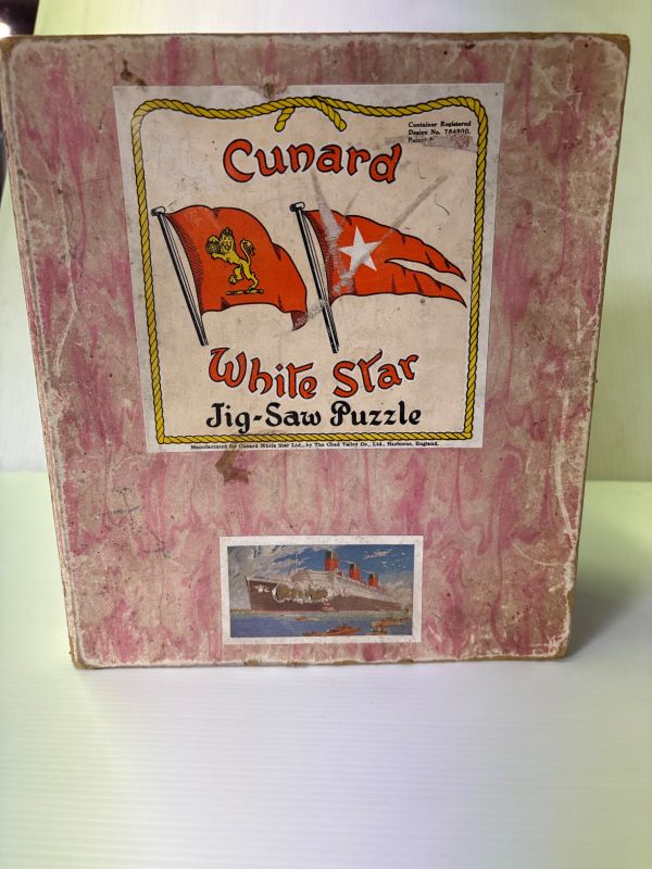 Very rare Cunard white star jigsaw puzzle of RMS Mary